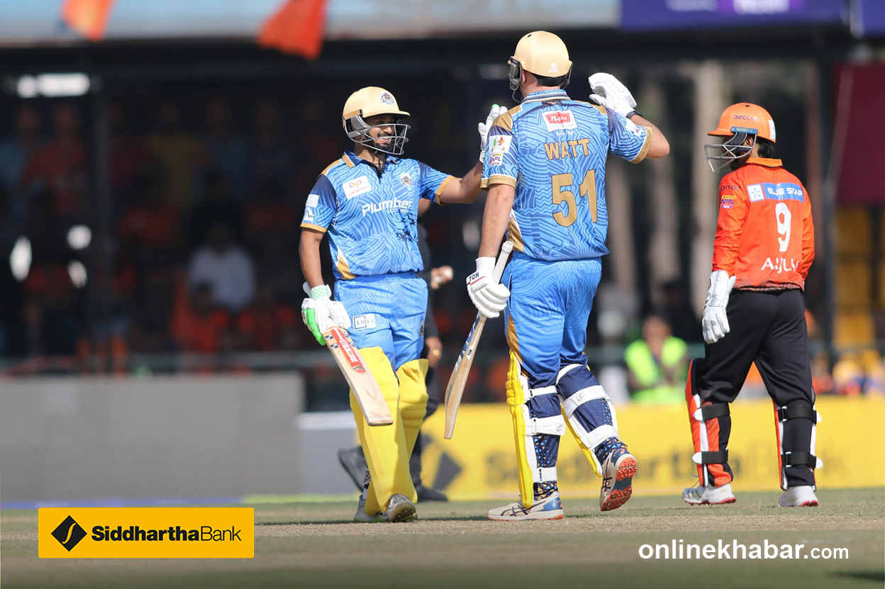 कर्णाली याक्सले चितवन राइनोजलाई १६७ रनको लक्ष्य दिंदै बलियो प्रदर्शन